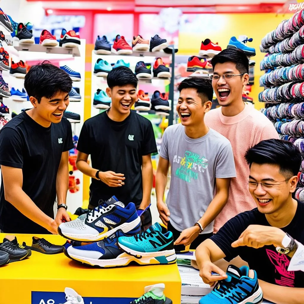 choosing-sports-shoes-with-friends