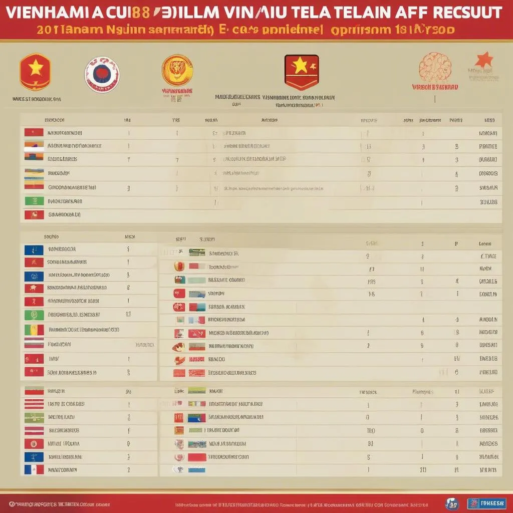 Lịch thi đấu AFF Cup 2018 của đội tuyển Việt Nam