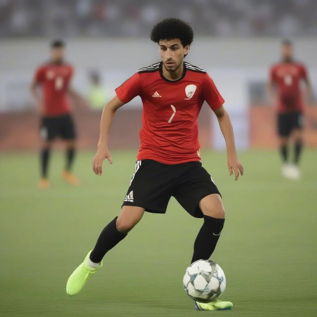 Ahmed Duiedar showcasing his skills for the Egyptian national team