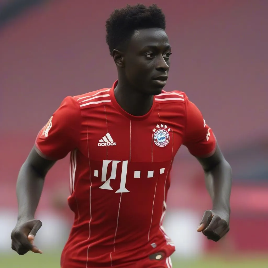 Cầu thủ Alphonso Davies ghi nhận tốc độ 36.5 km/h trong một trận đấu tại Champions League