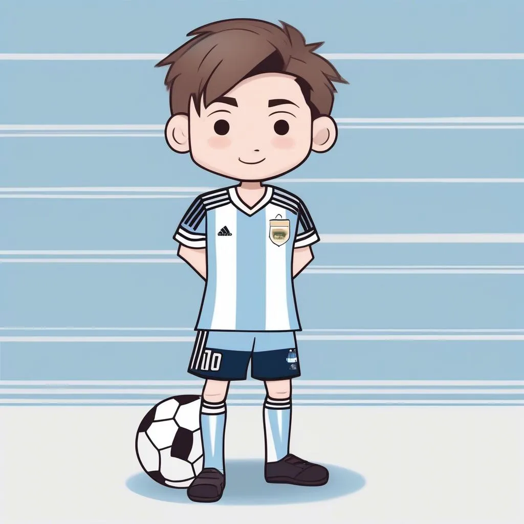 Hình ảnh chibi cầu thủ bóng đá Lionel Messi