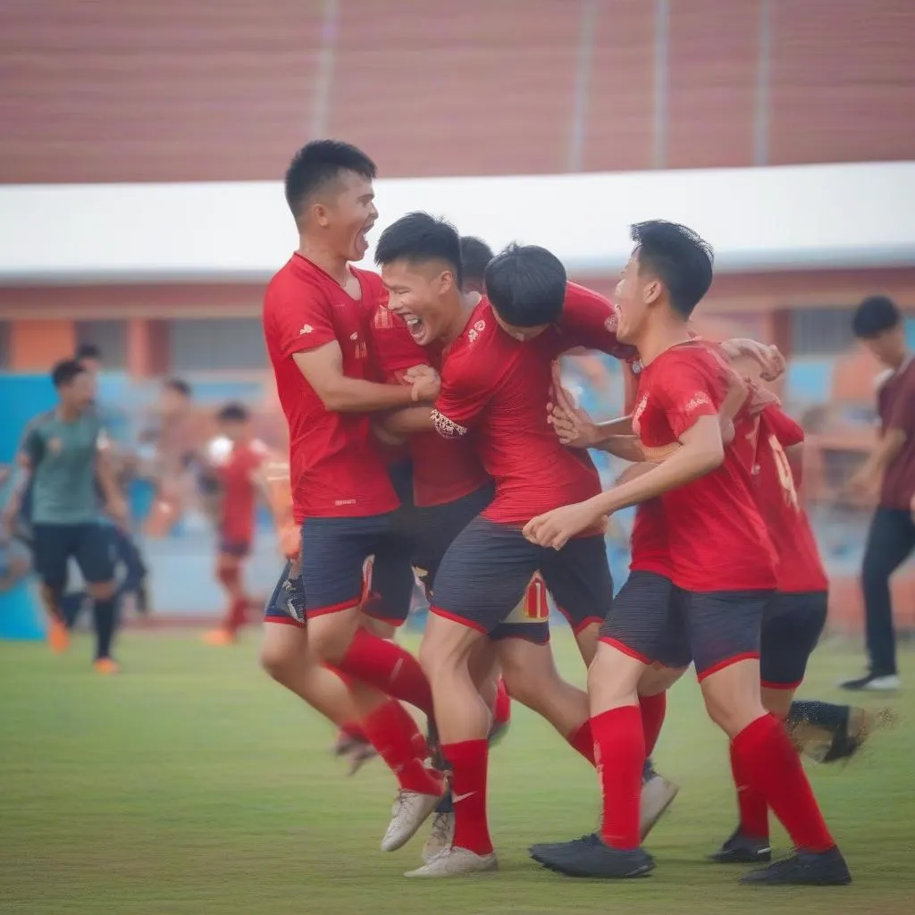 Nguyễn Anh Tú ghi bàn trong một trận đấu tại V-League