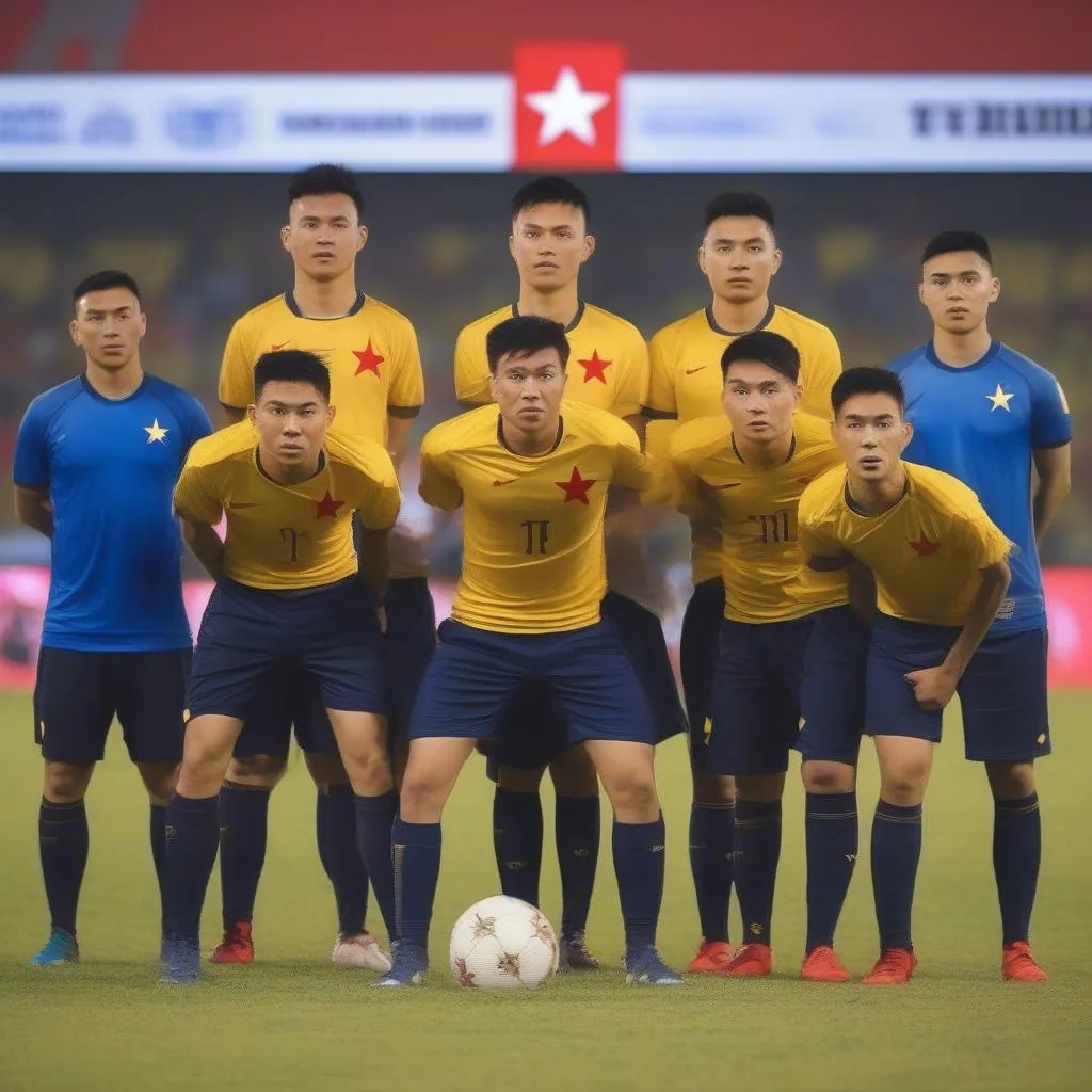 Mẫu áo đội tuyển Việt Nam màu xanh dương AFF Cup 2018