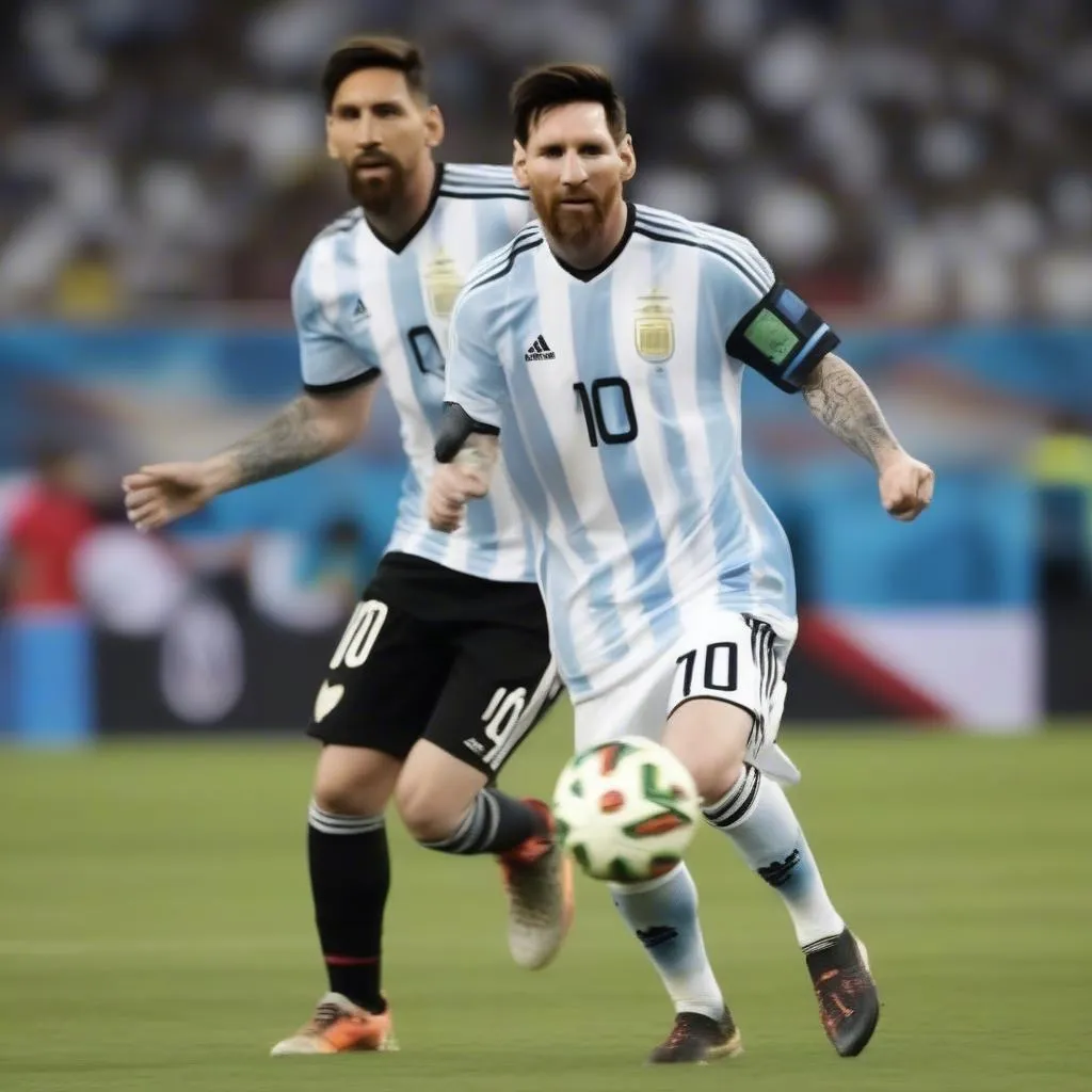 Đội tuyển Argentina với sự dẫn dắt của Lionel Messi