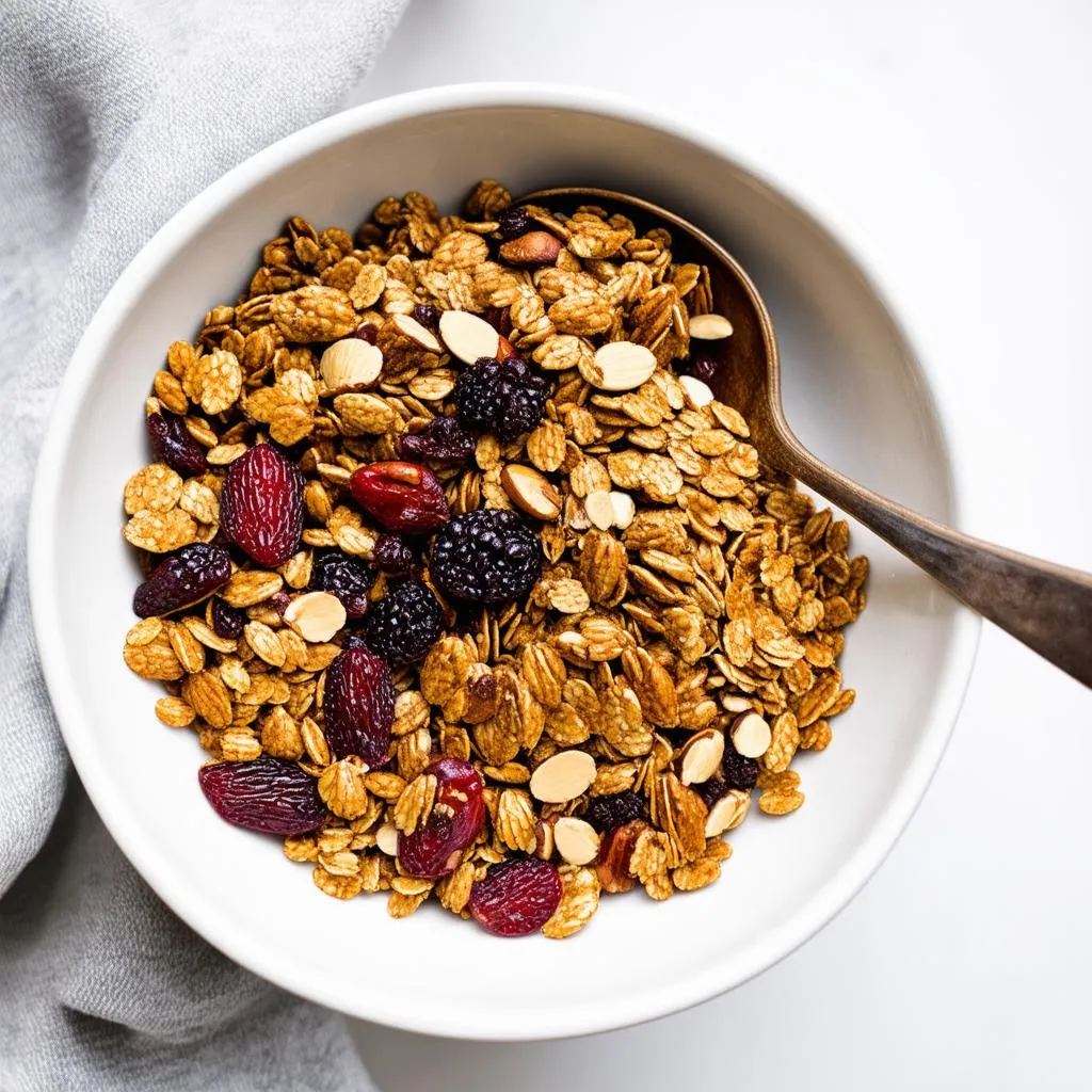 Bánh granola với trái cây khô