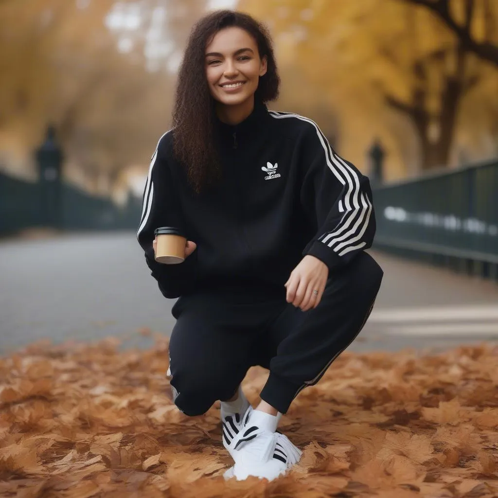 Bộ thể thao adidas nữ thu đông chính hãng