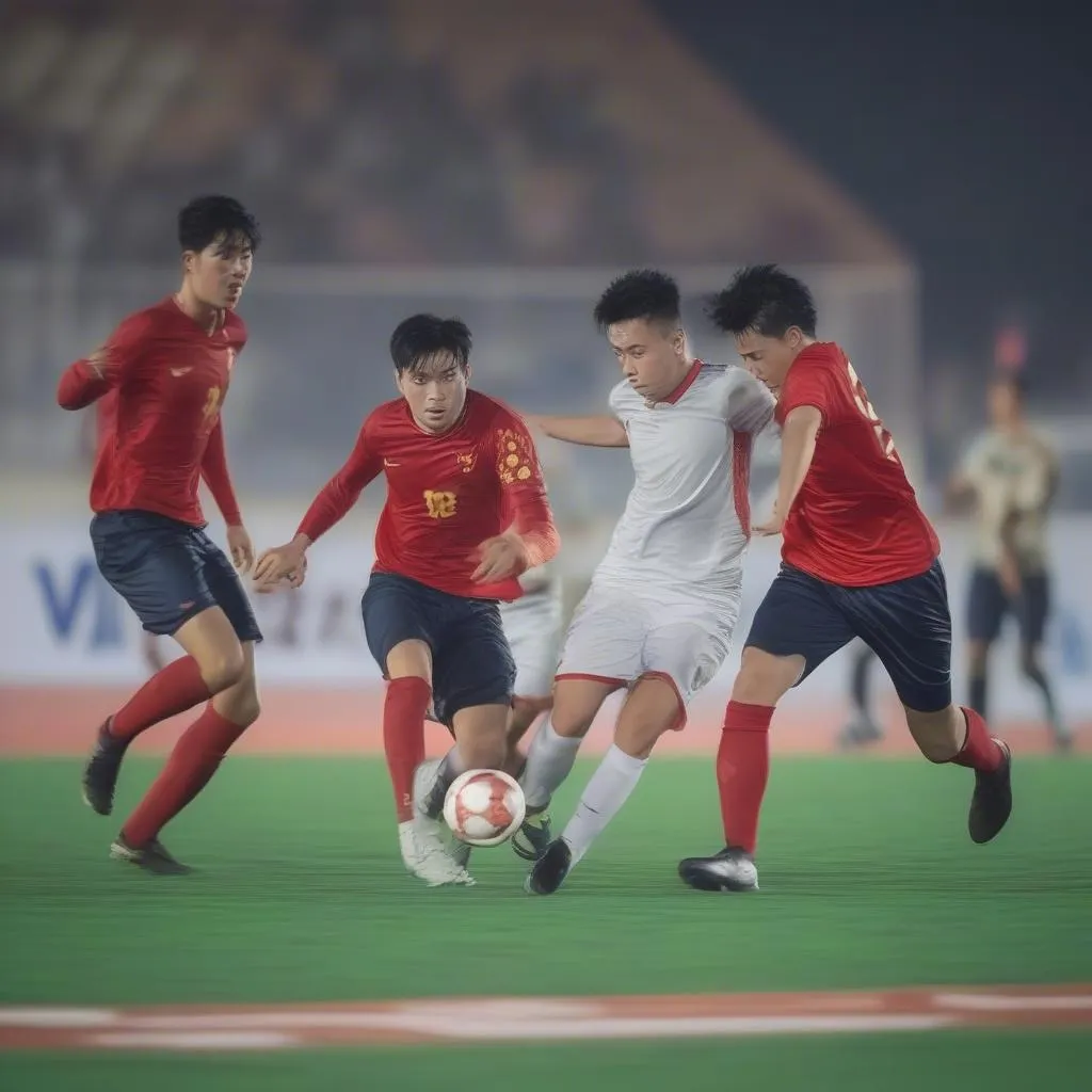 Trận đấu chung kết giải bóng đá U23 quốc gia giữa đội tuyển U23 Hà Nội và đội tuyển U23 HAGL trên VTV1