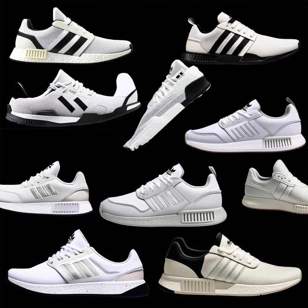 Các mẫu giày Adidas nam trắng khác nhau