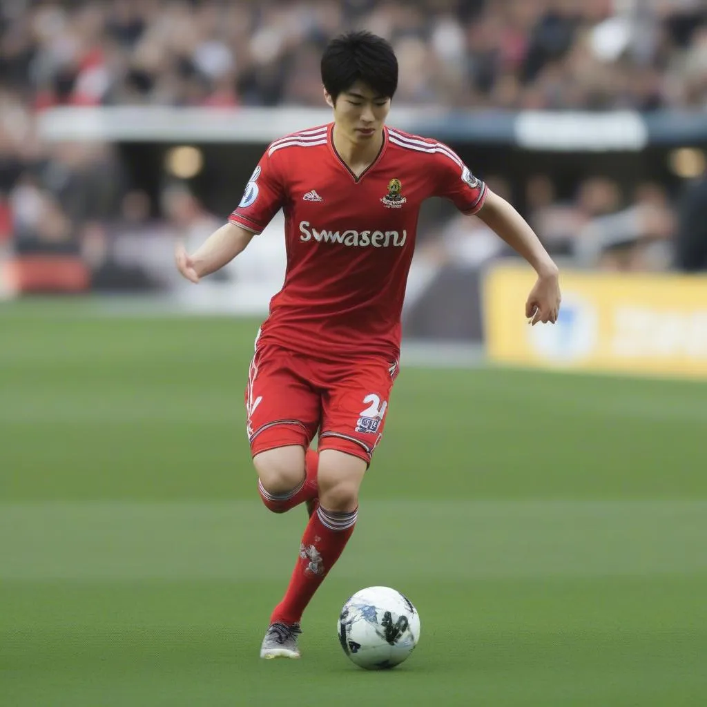 Hình ảnh Ki Sung-yueng thi đấu cho Swansea City