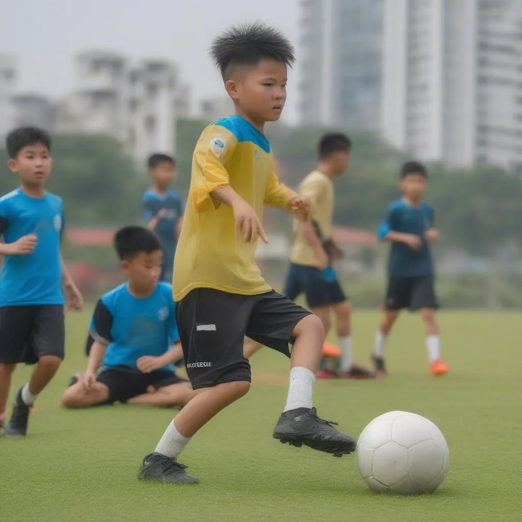 Hình ảnh các cầu thủ nhí tập luyện trong chương trình &quot;Cầu Thủ Nhí 2018&quot;