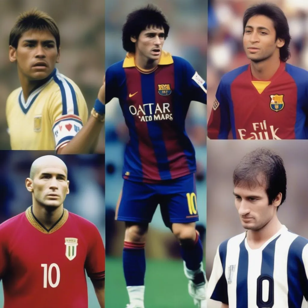 Những cầu thủ vĩ đại khoác áo số 10 như Maradona, Zidane, Messi và Neymar