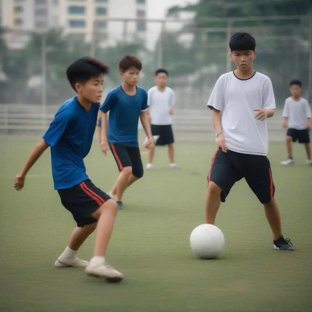 Cầu Thủ U19 Việt Nam Tập Luyện