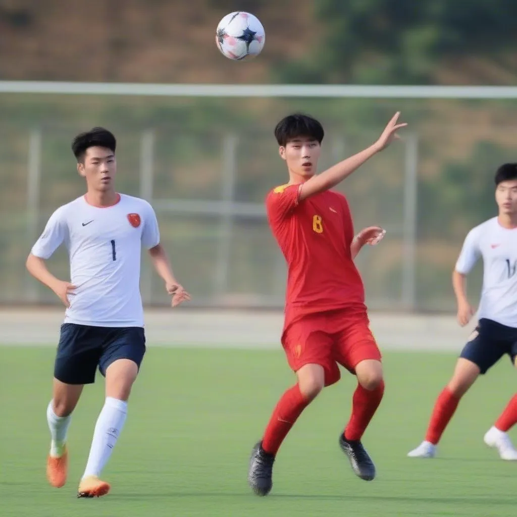 Cầu thủ U19 Việt Nam thi đấu tại Hàn Quốc