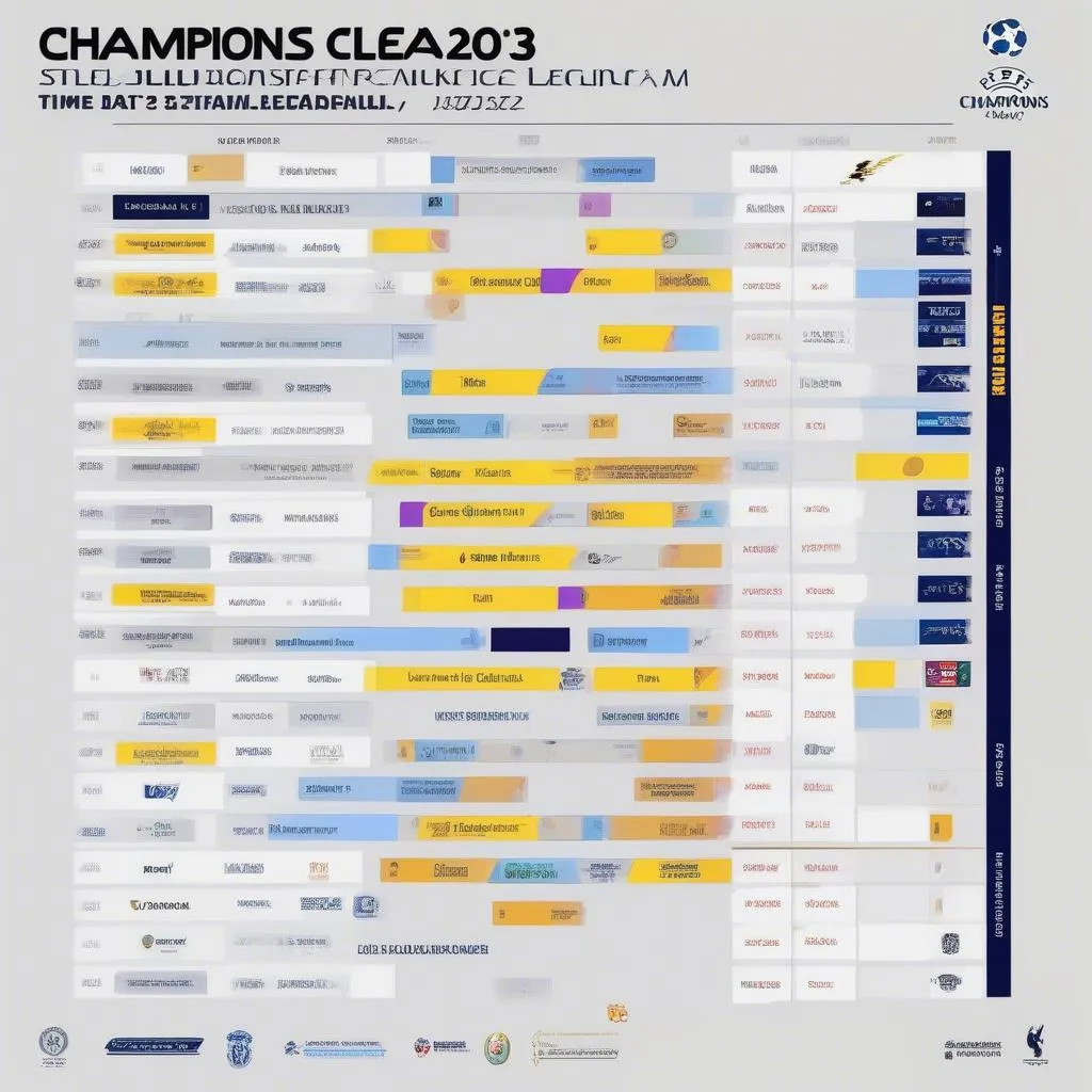 Lịch thi đấu Champions League 2023