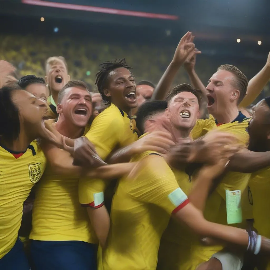 England team's breathtaking victory over Colombia