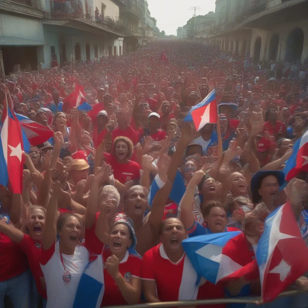 Cổ vũ cho đội tuyển bóng đá quốc gia Cuba