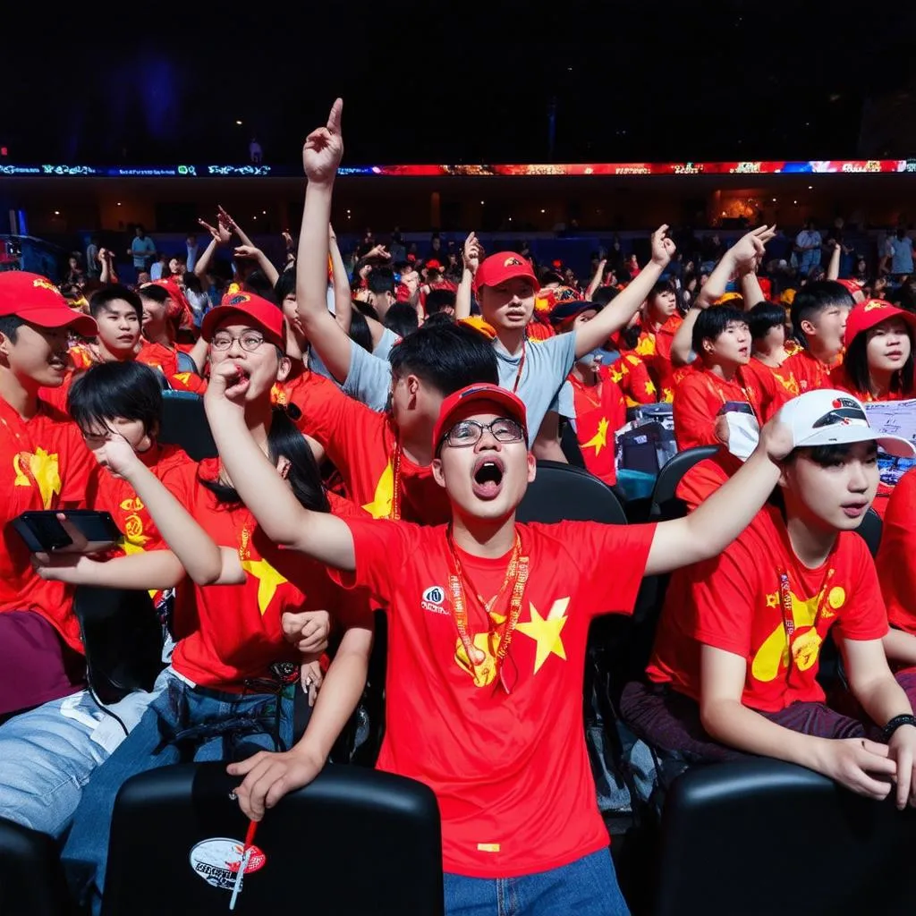 Cổ vũ đội tuyển e-sports Việt Nam