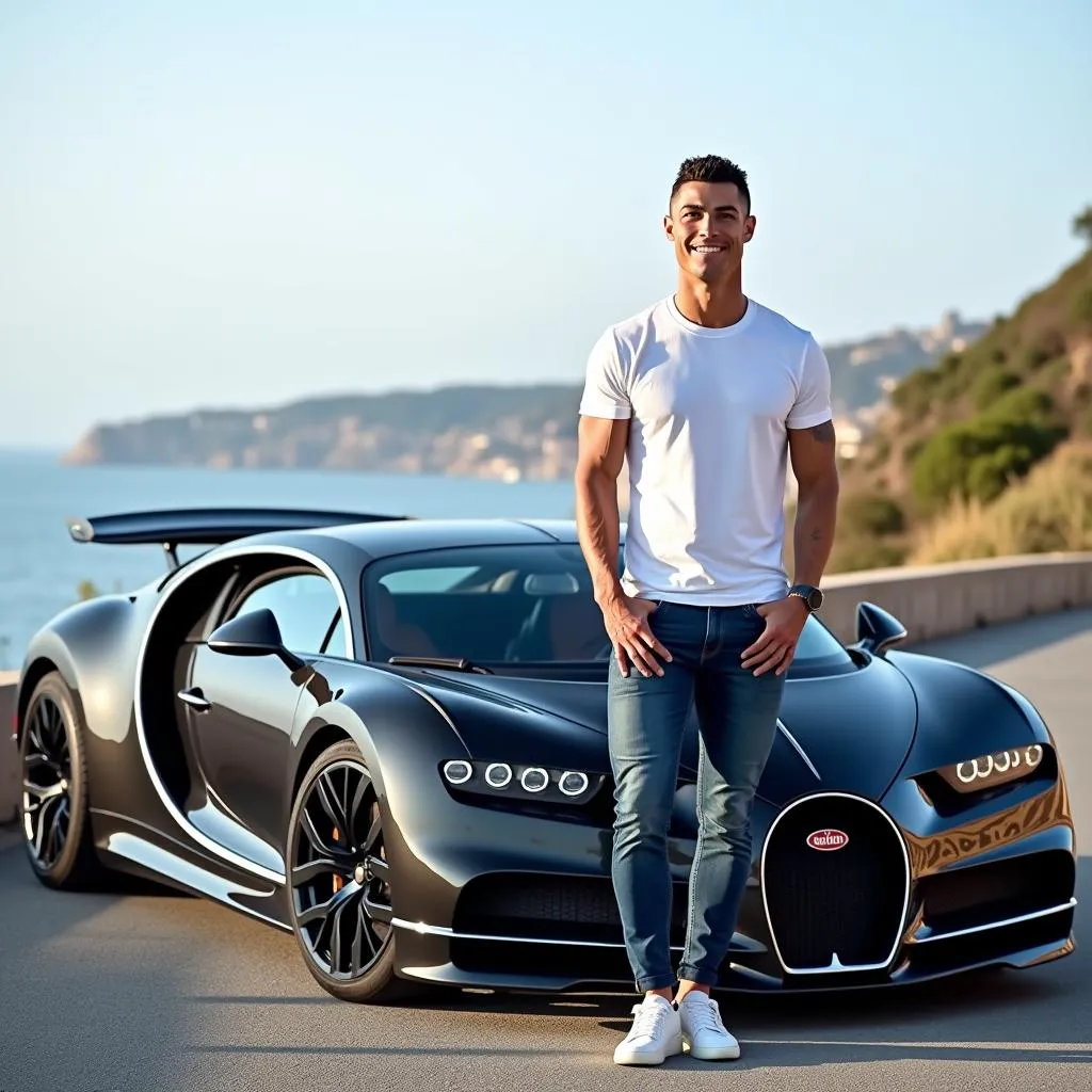 Cristiano Ronaldo và siêu xe Bugatti