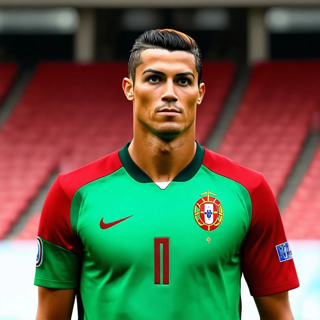 Cristiano Ronaldo khoác áo đội tuyển Bồ Đào Nha