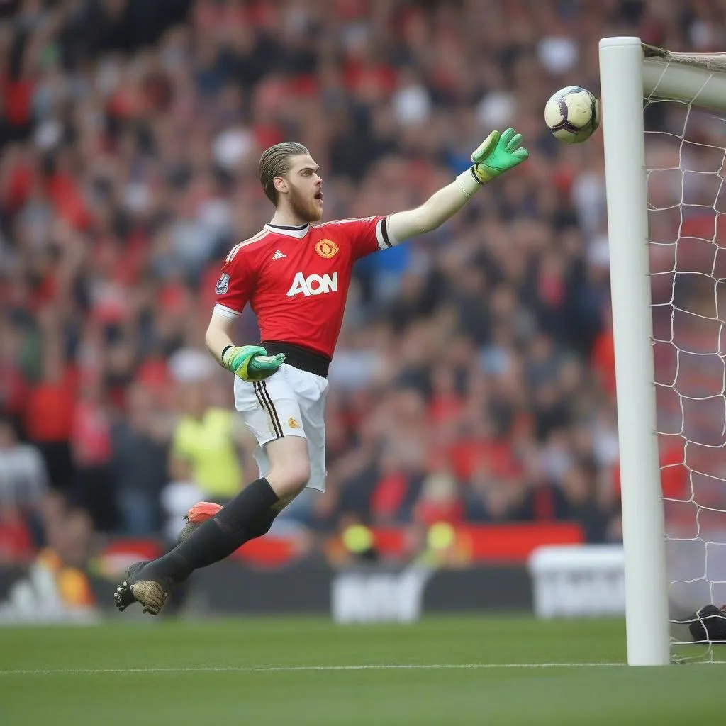 David de Gea trong trận đấu đầu tiên cho Manchester United