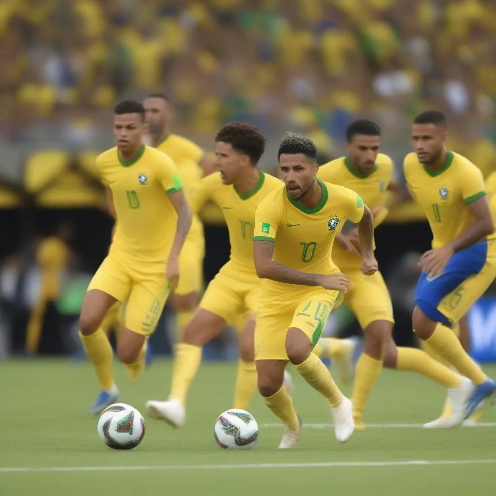 Hình ảnh đội tuyển Brazil thi đấu tại World Cup 2022