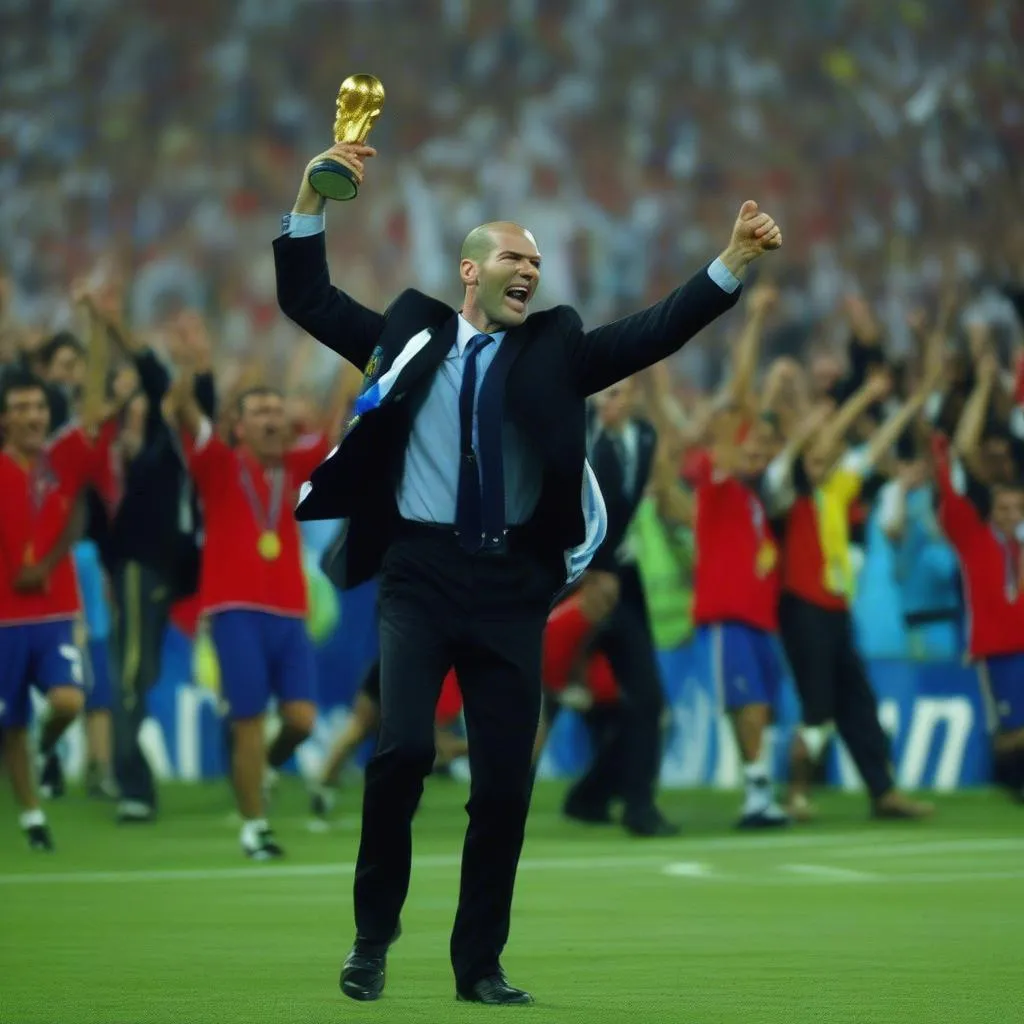 Zidane nâng cao cúp vô địch World Cup 2006