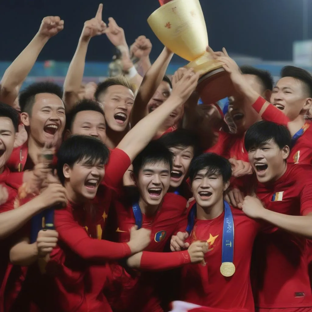 U23 Vietnam winning the 2018 AFC U23 Championship