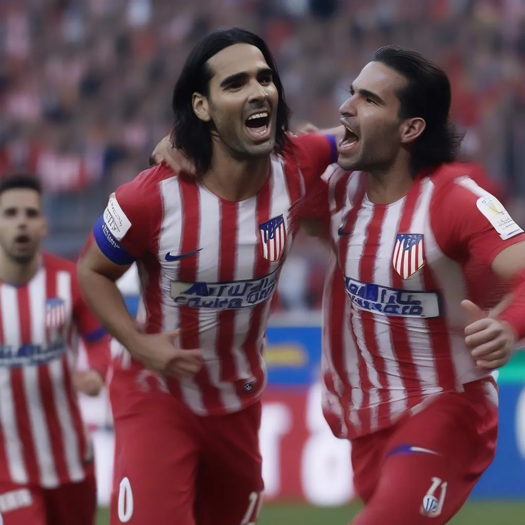 Falcao thi đấu cho Atletico Madrid