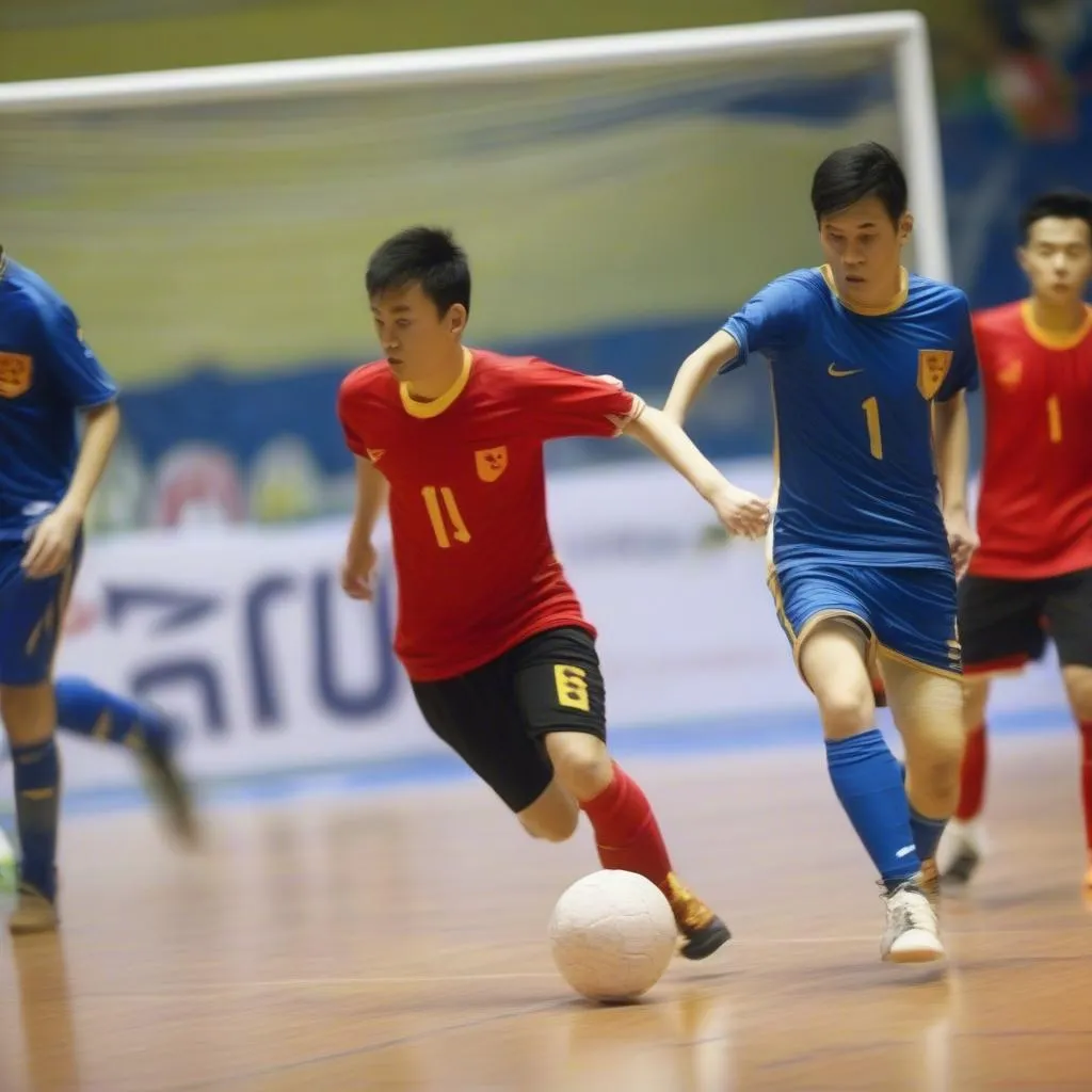 Đội tuyển Futsal Việt Nam trong một trận đấu quốc tế