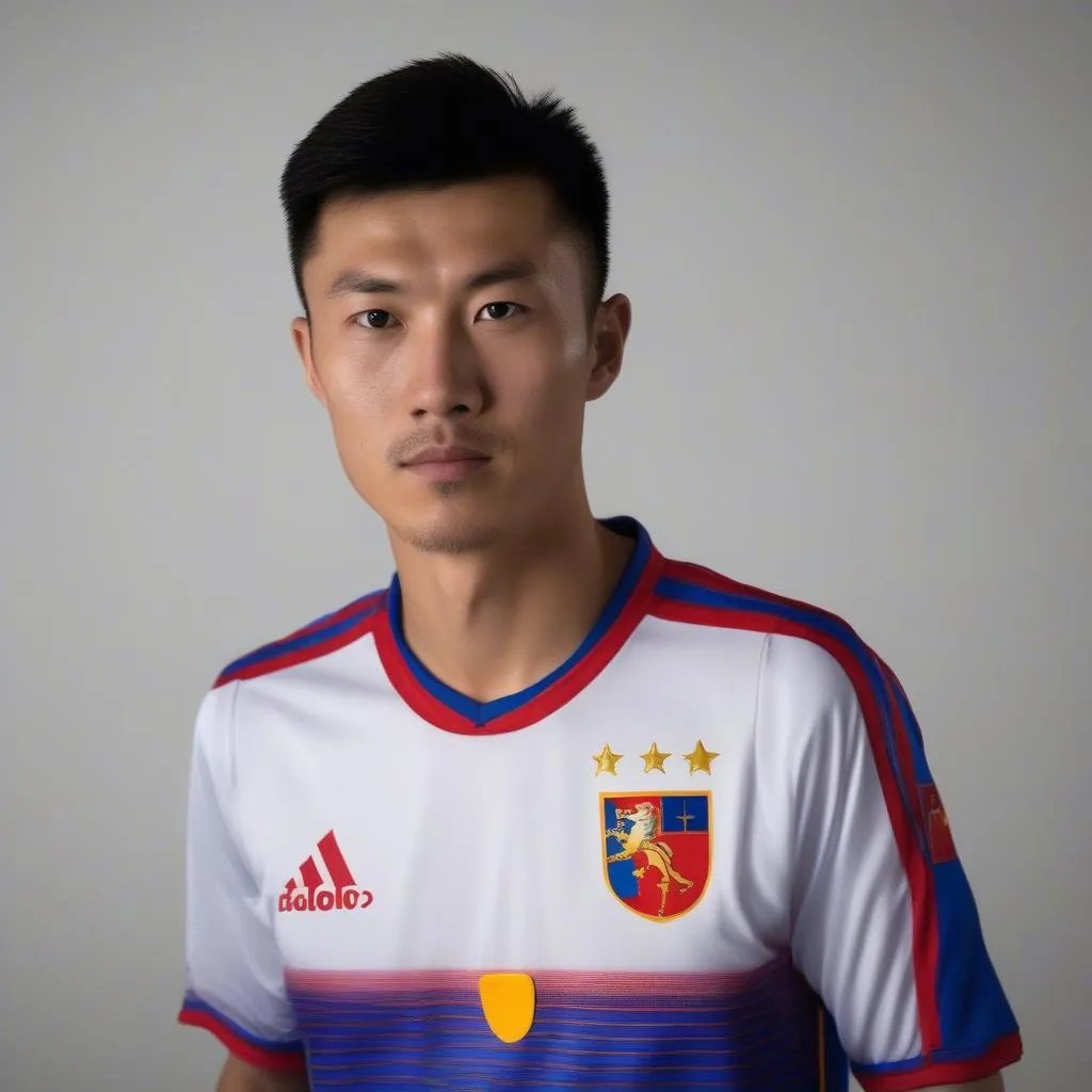 Gao Ning trong màu áo FC Basel, một trong những đội bóng danh tiếng của Thụy Sĩ.