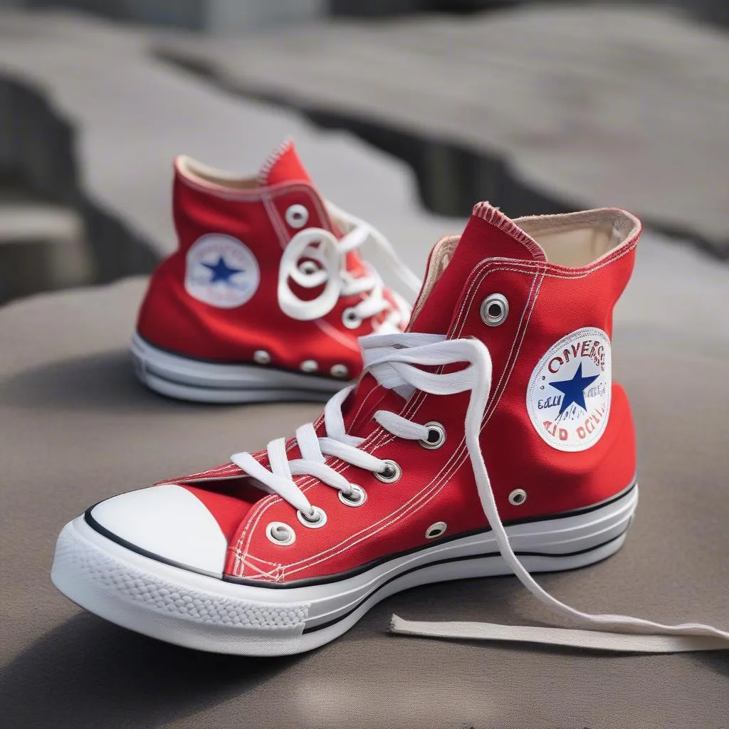 Giày sneakers nữ màu đỏ Converse Chuck Taylor