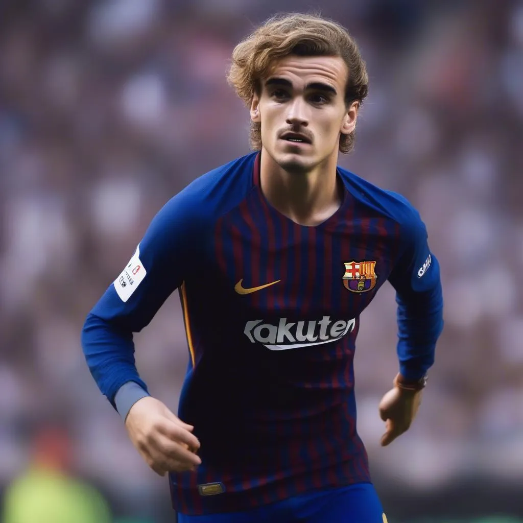 Griezmann mặc áo số 8 khi thi đấu cho Barcelona