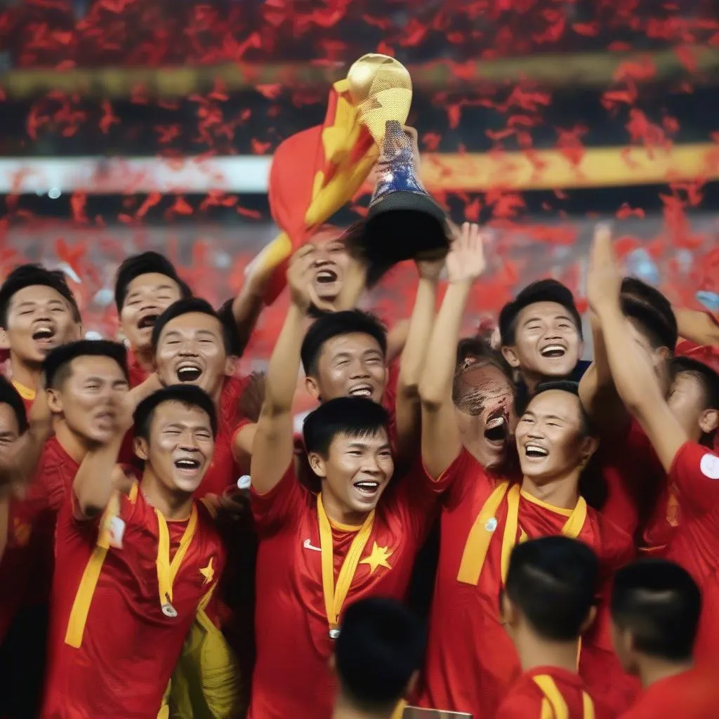 Hình ảnh đội tuyển Việt Nam chiến thắng AFF Cup