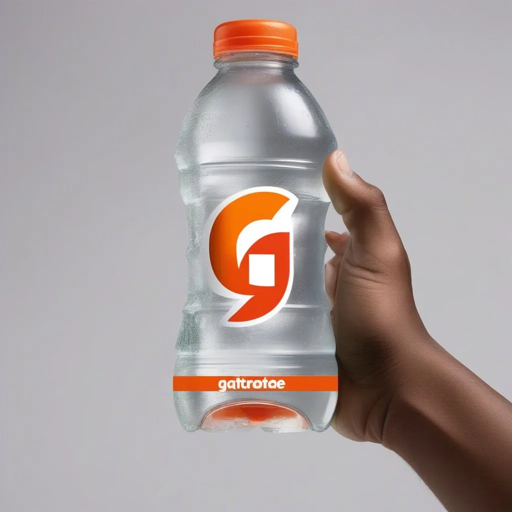 Hộp Gatorade trong tay