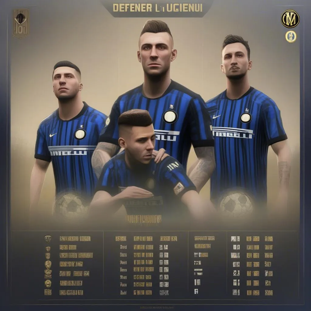 Danh sách cầu thủ Inter Milan FO4 - Hàng thủ