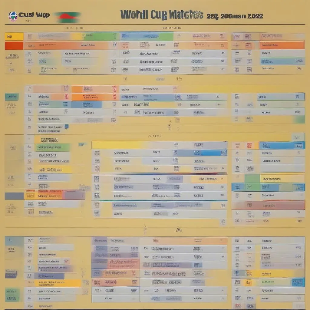 Lịch thi đấu World Cup 2022