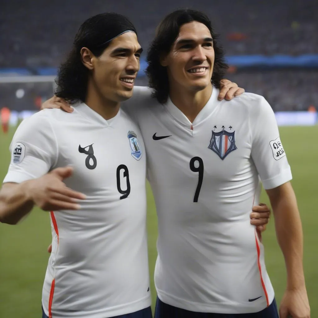 Luis Suarez and Edinson Cavani, two iconic Uruguayan players