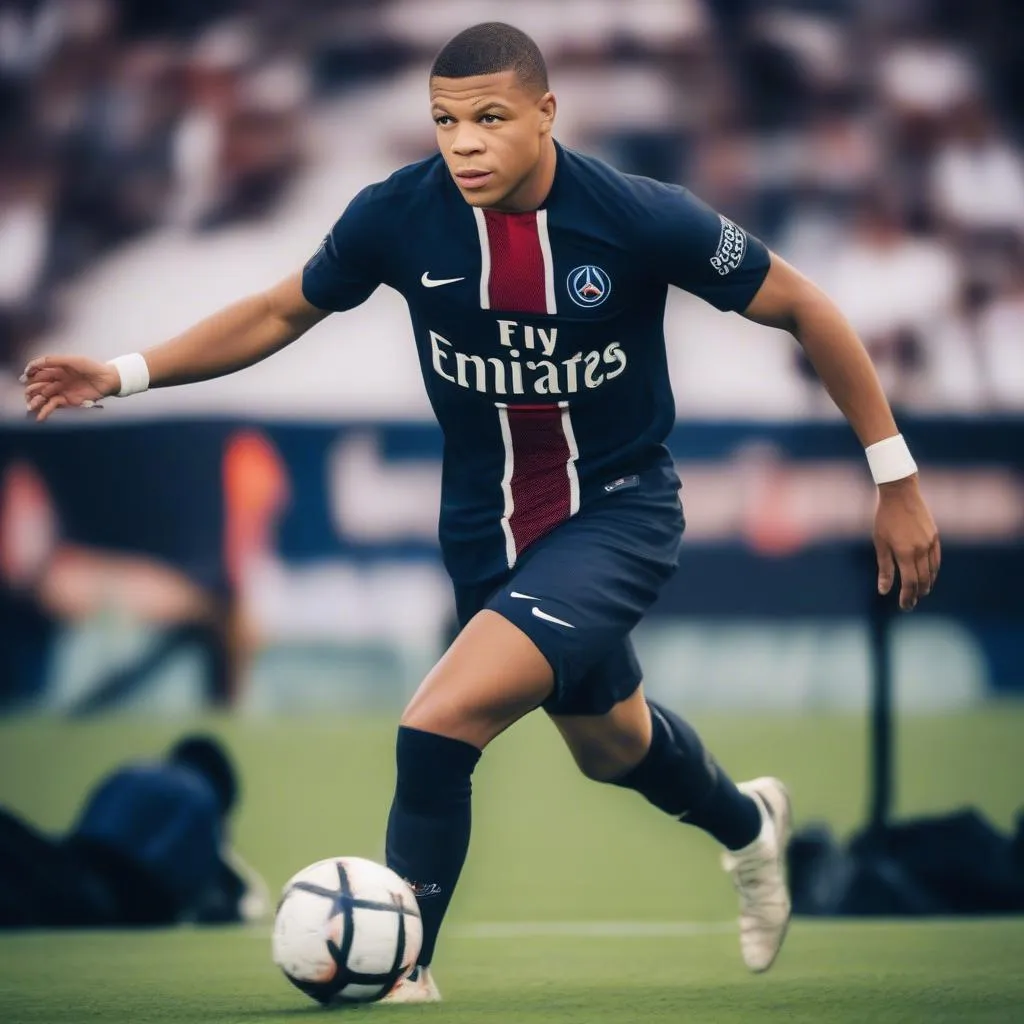 Kylian Mbappé gia nhập PSG năm 2017