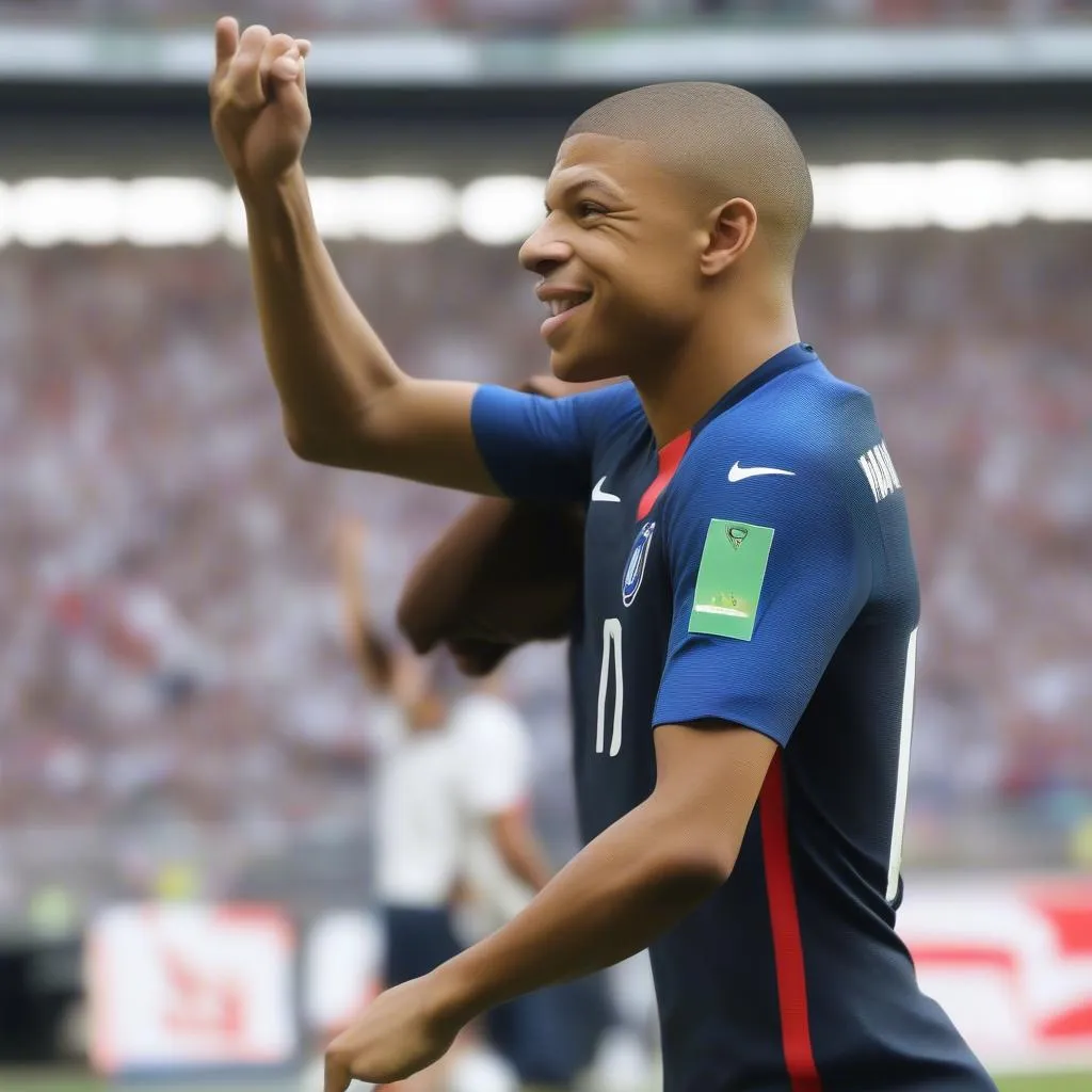 Mbappe khoác áo đội tuyển Pháp