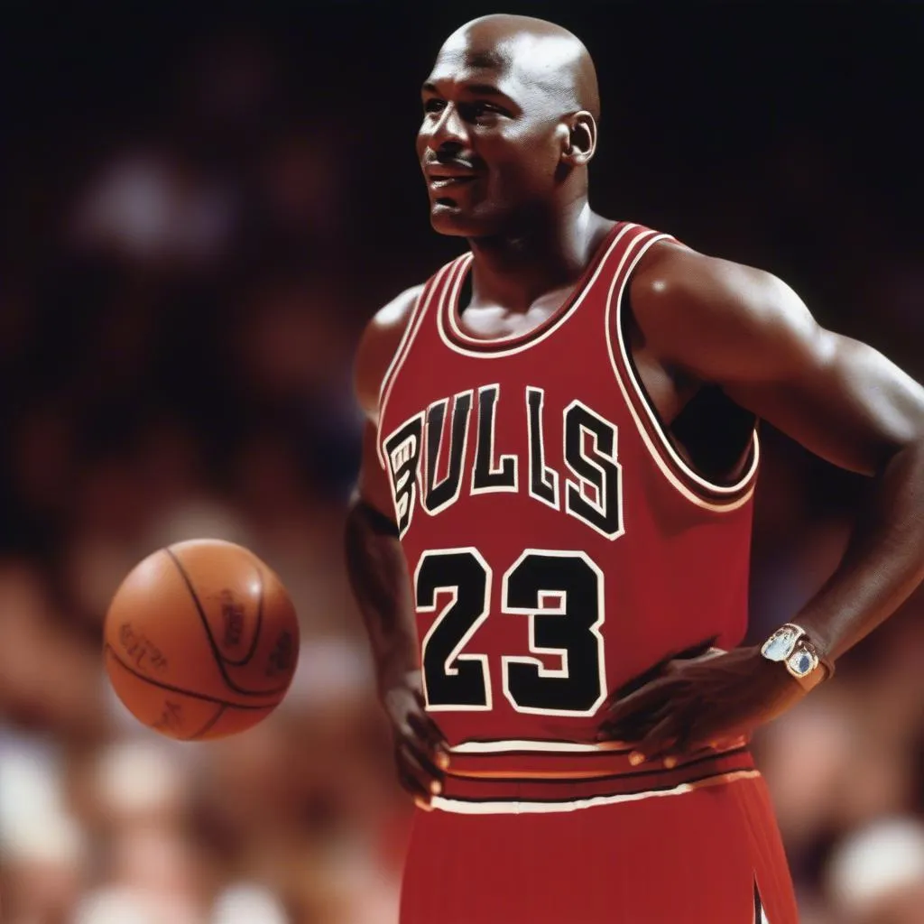 Michael Jordan trong màu áo Chicago Bulls