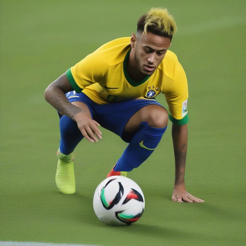 Neymar thi đấu cho đội tuyển quốc gia Brazil