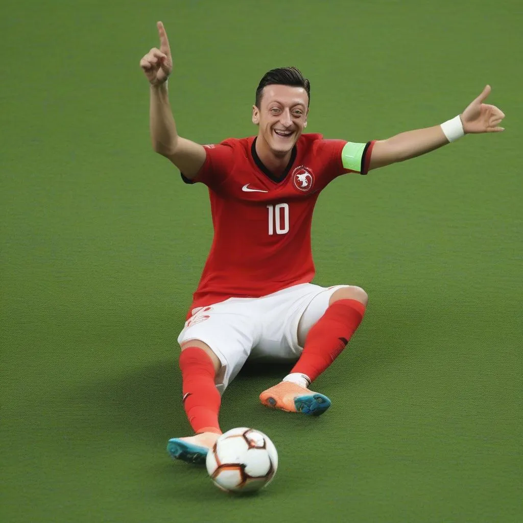 Mesut Özil ghi bàn cho đội tuyển Thổ Nhĩ Kỳ