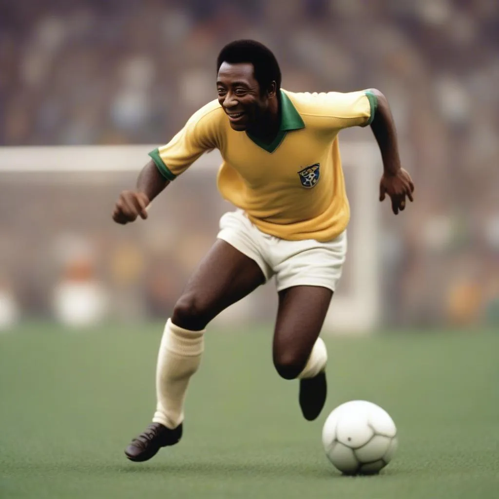 Pele, huyền thoại bóng đá Brazil, được xem là một trong những cầu thủ vĩ đại nhất mọi thời đại