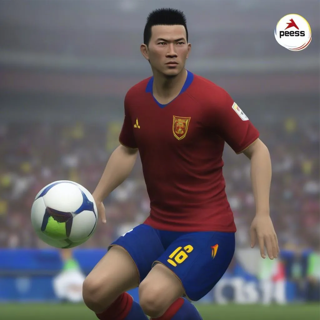 Hình ảnh Lê Công Vinh trong PES 2016, một trong những cầu thủ xuất sắc nhất của bóng đá Việt Nam