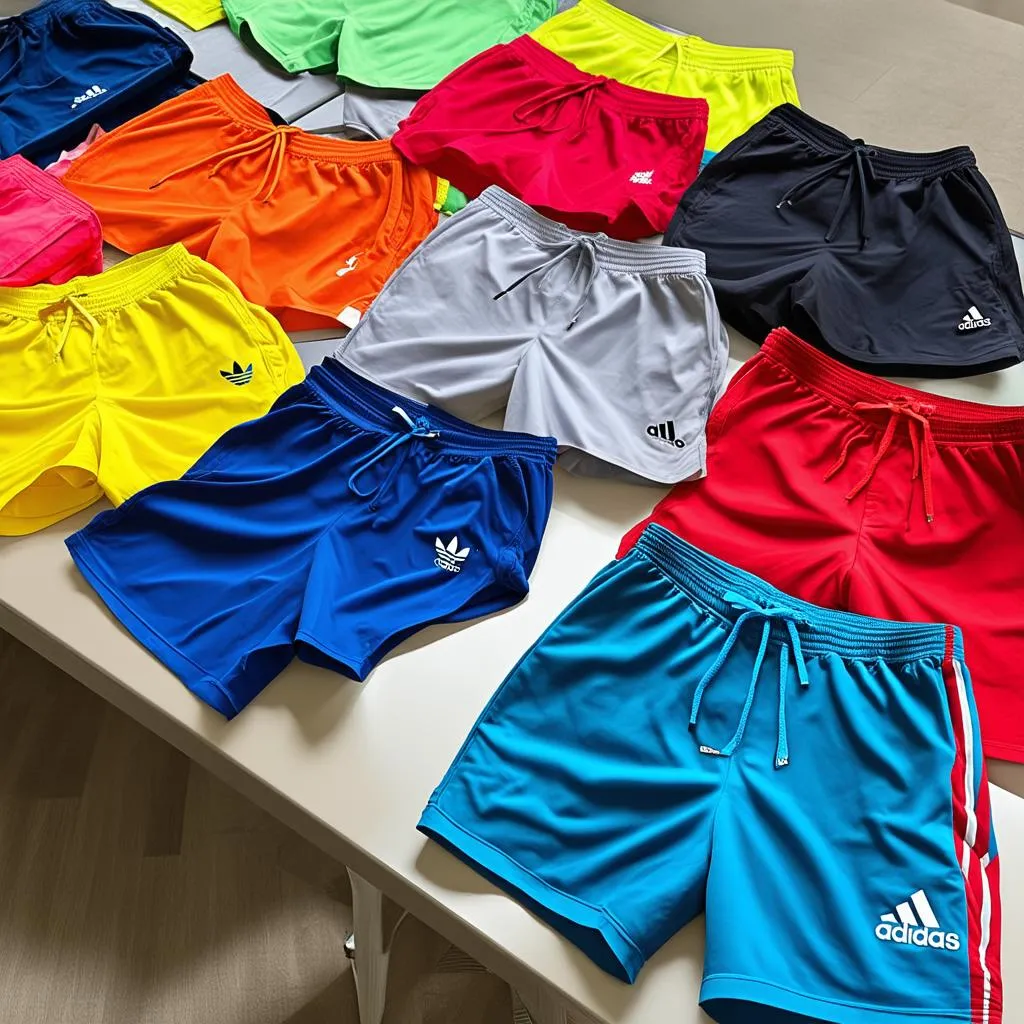 Quần đùi thể thao Adidas với nhiều màu sắc