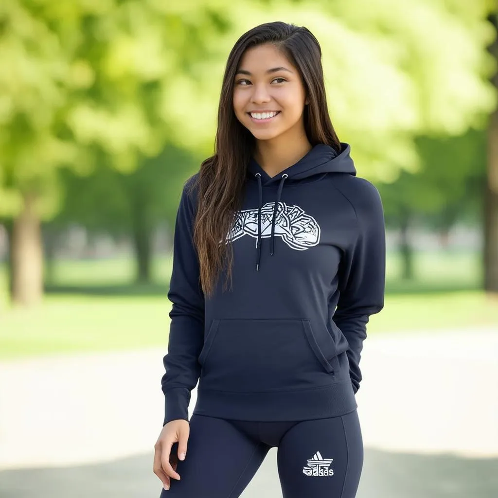 Quần thể thao cao cấp kết hợp áo hoodie cá tính