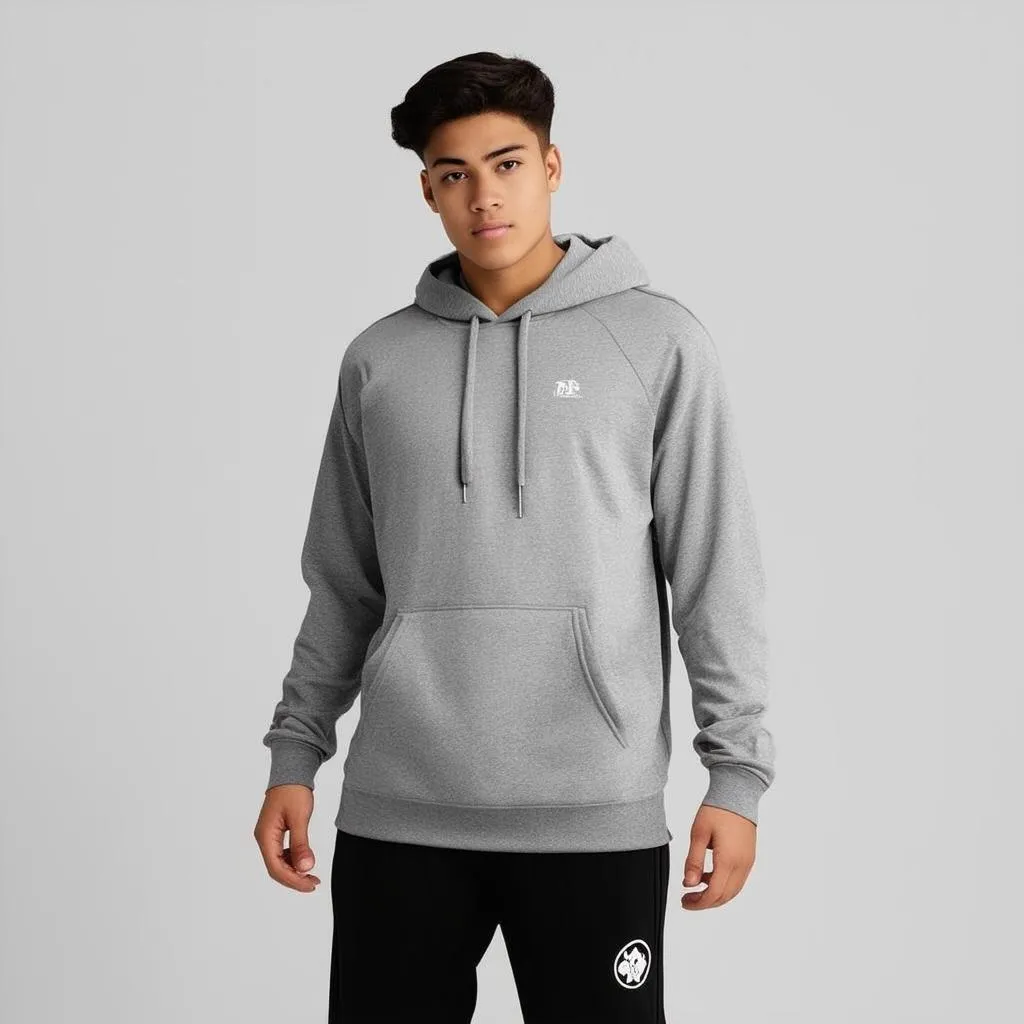 Phối đồ với quần thể thao nam đen và áo hoodie