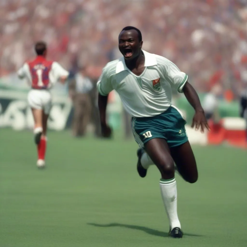 Roger Milla ghi bàn tại World Cup 1994