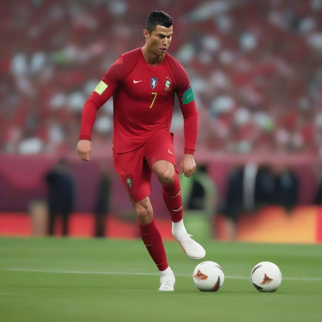 Cristiano Ronaldo trong màu áo Bồ Đào Nha tại vòng loại UEFA Euro 2020