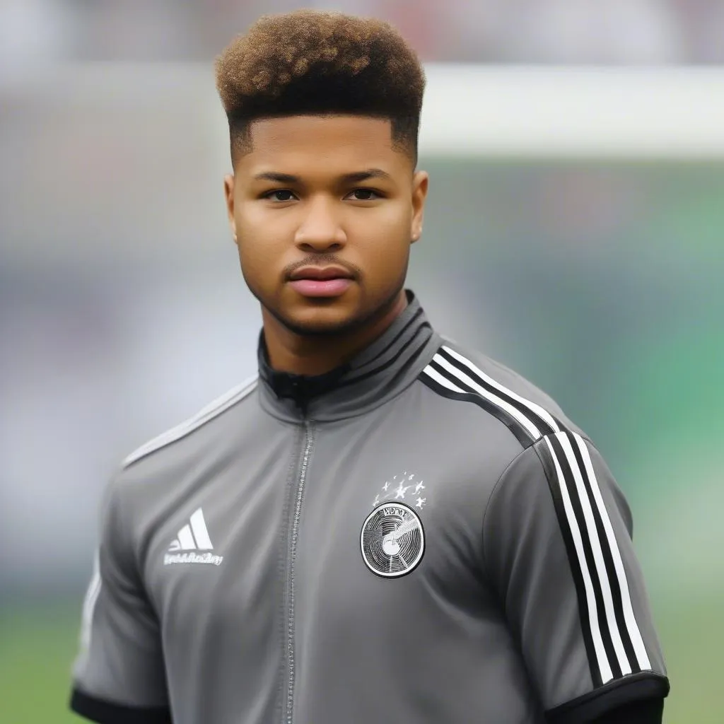 Serge Gnabry, cầu thủ tài năng của đội tuyển Đức, nổi bật với vẻ ngoài điển trai, phong độ